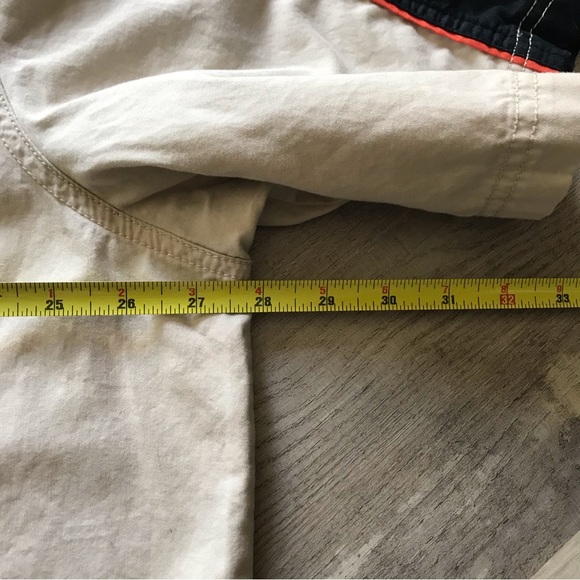 Mens Spellout Harley Davidson Mechanic Short Sleeve Button Up Navy/Tan 2XL - Picture 8 of 9